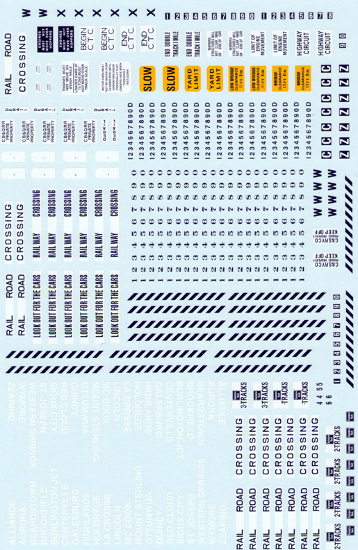 Microscale Decal N #60-1283 Chessie System Decals for 60' & 86' Boxcars 